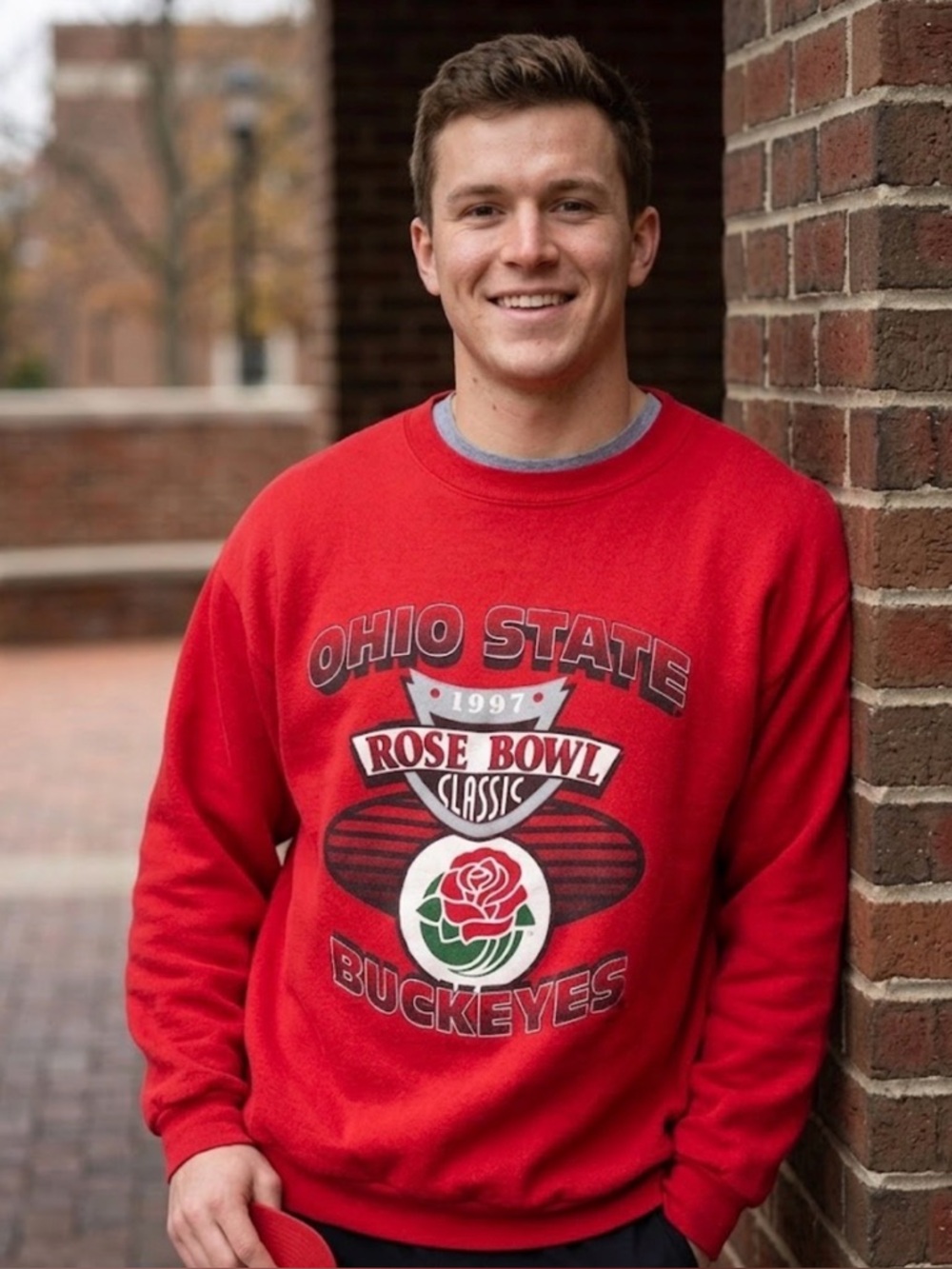Ohio State Buckeyes Vintage 1997 Rose Bowl Classic College Sweatshirt Size XL
